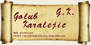 Golub Karalejić vizit kartica